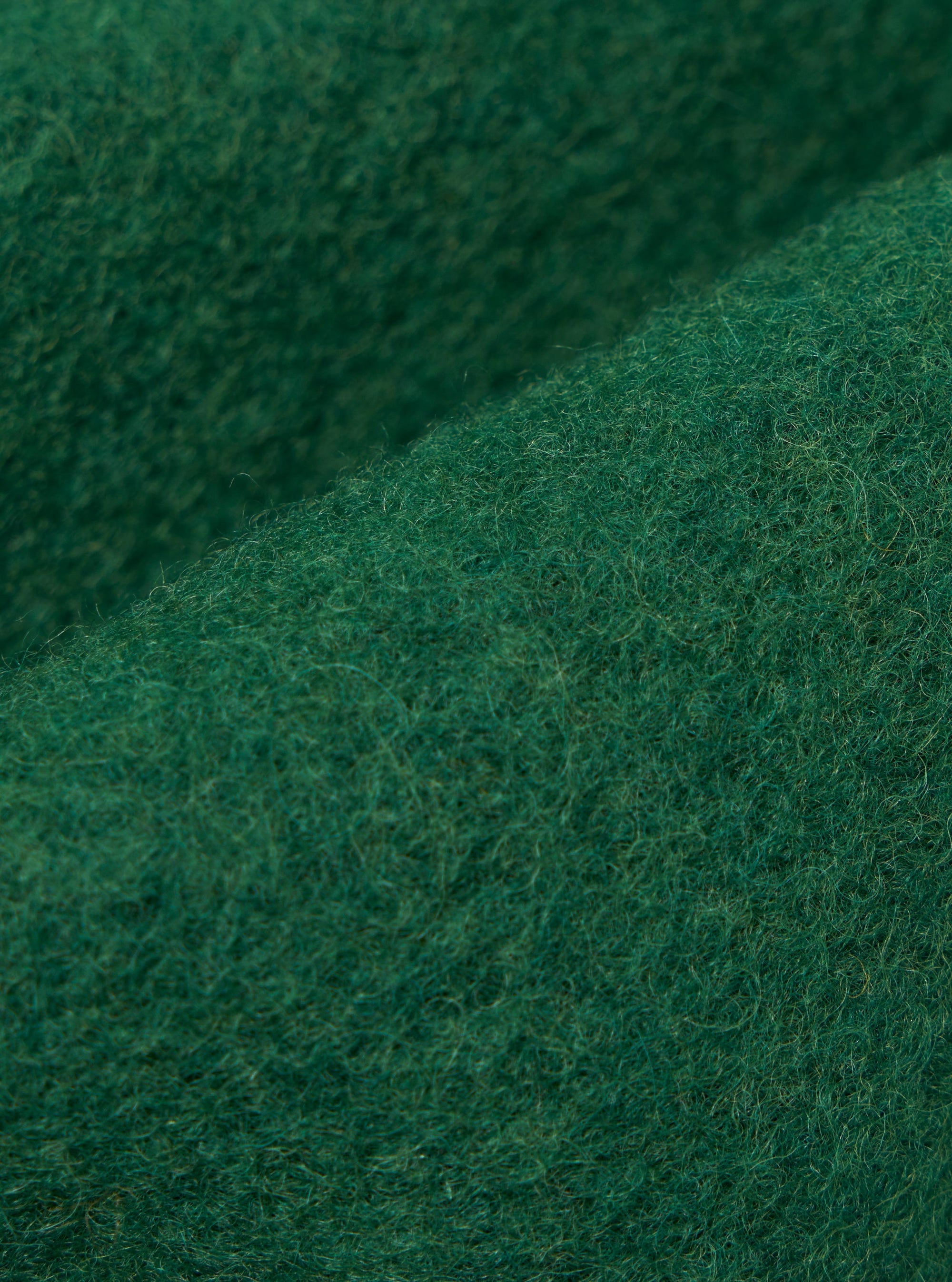 Green Wool Fleece Zip Liner Jacket