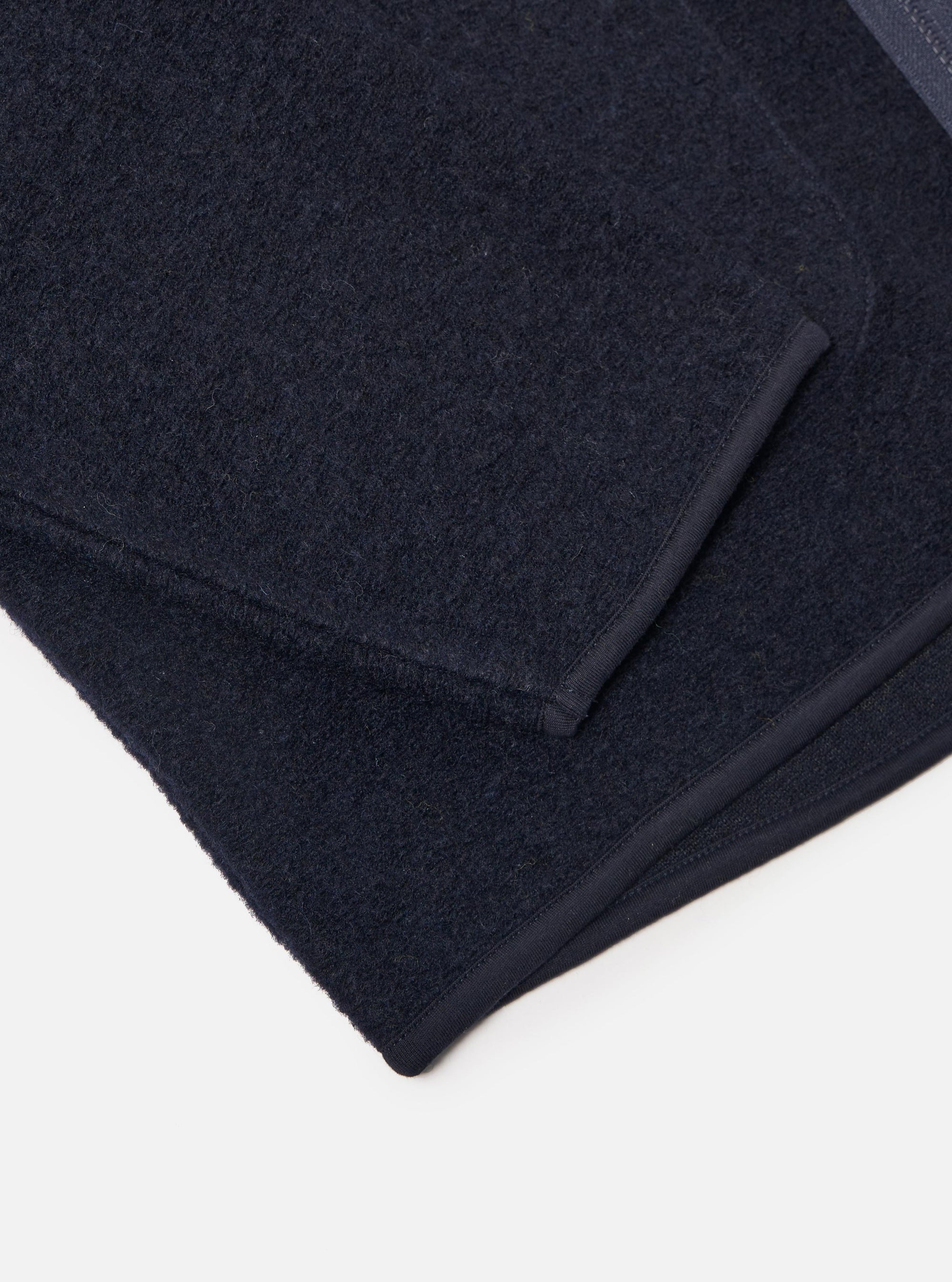 Navy Wool Fleece Zip Liner Jacket