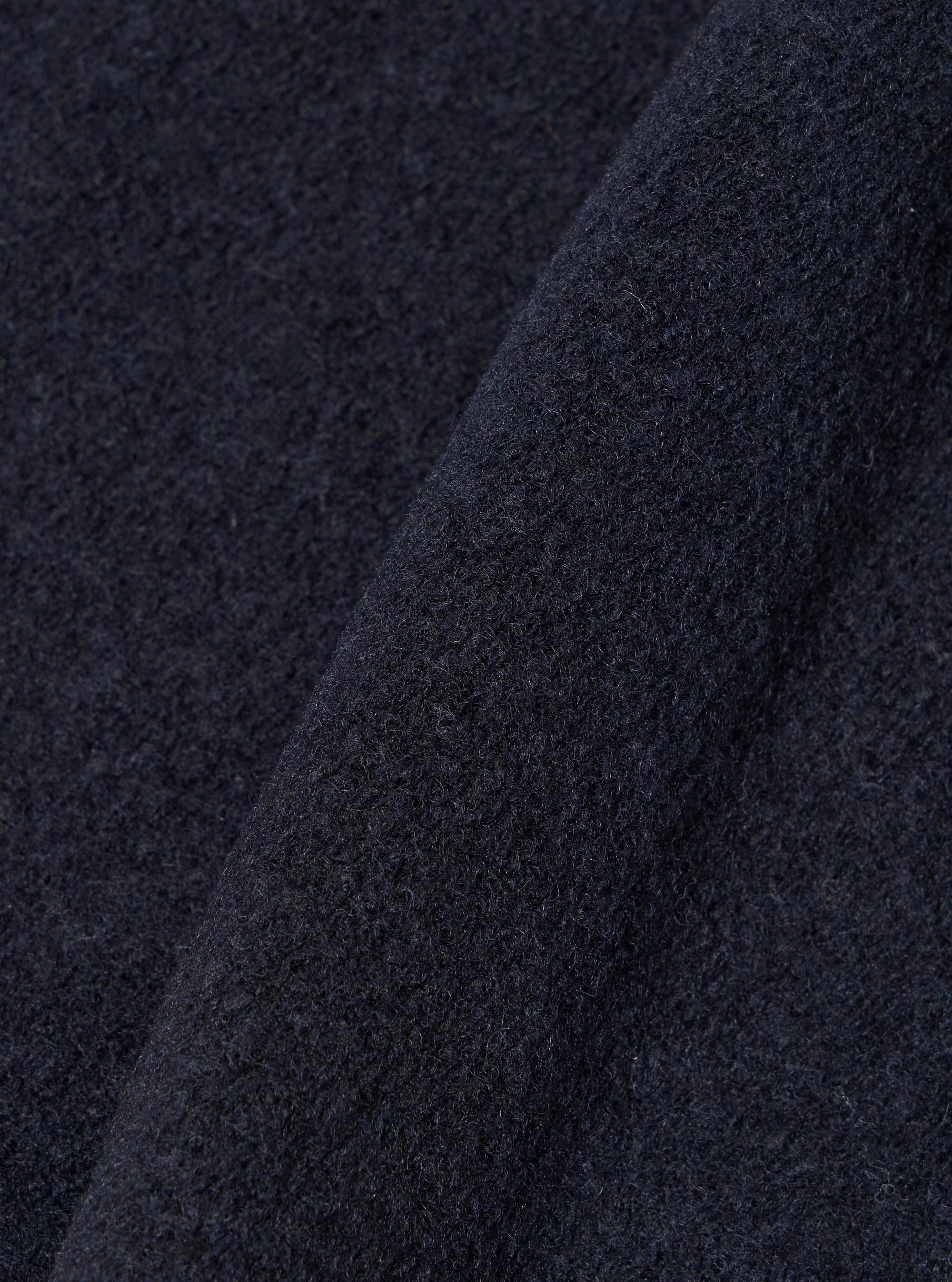 Navy Wool Fleece Zip Liner Jacket