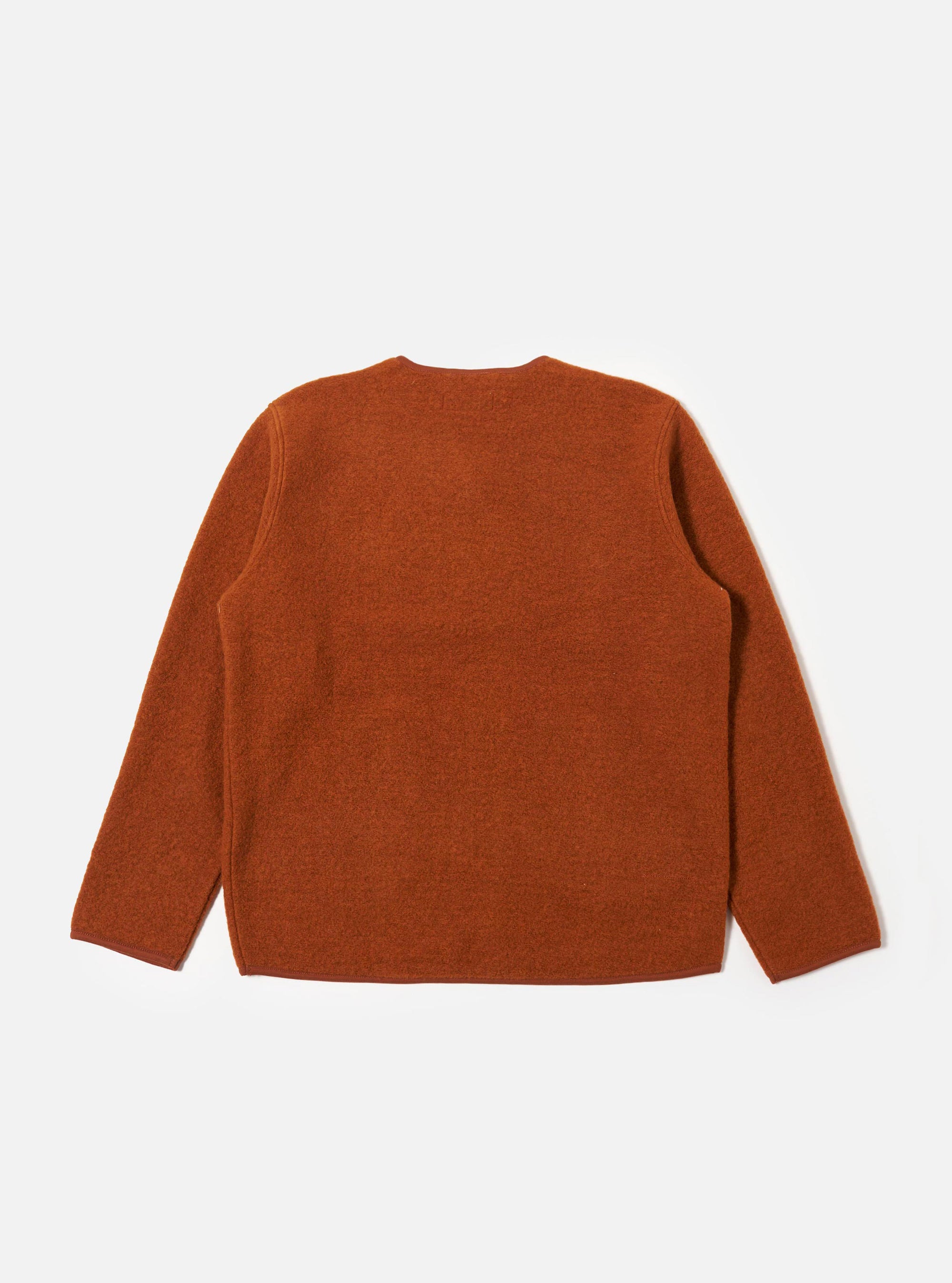 Rust Wool Fleece Zip Liner Jacket