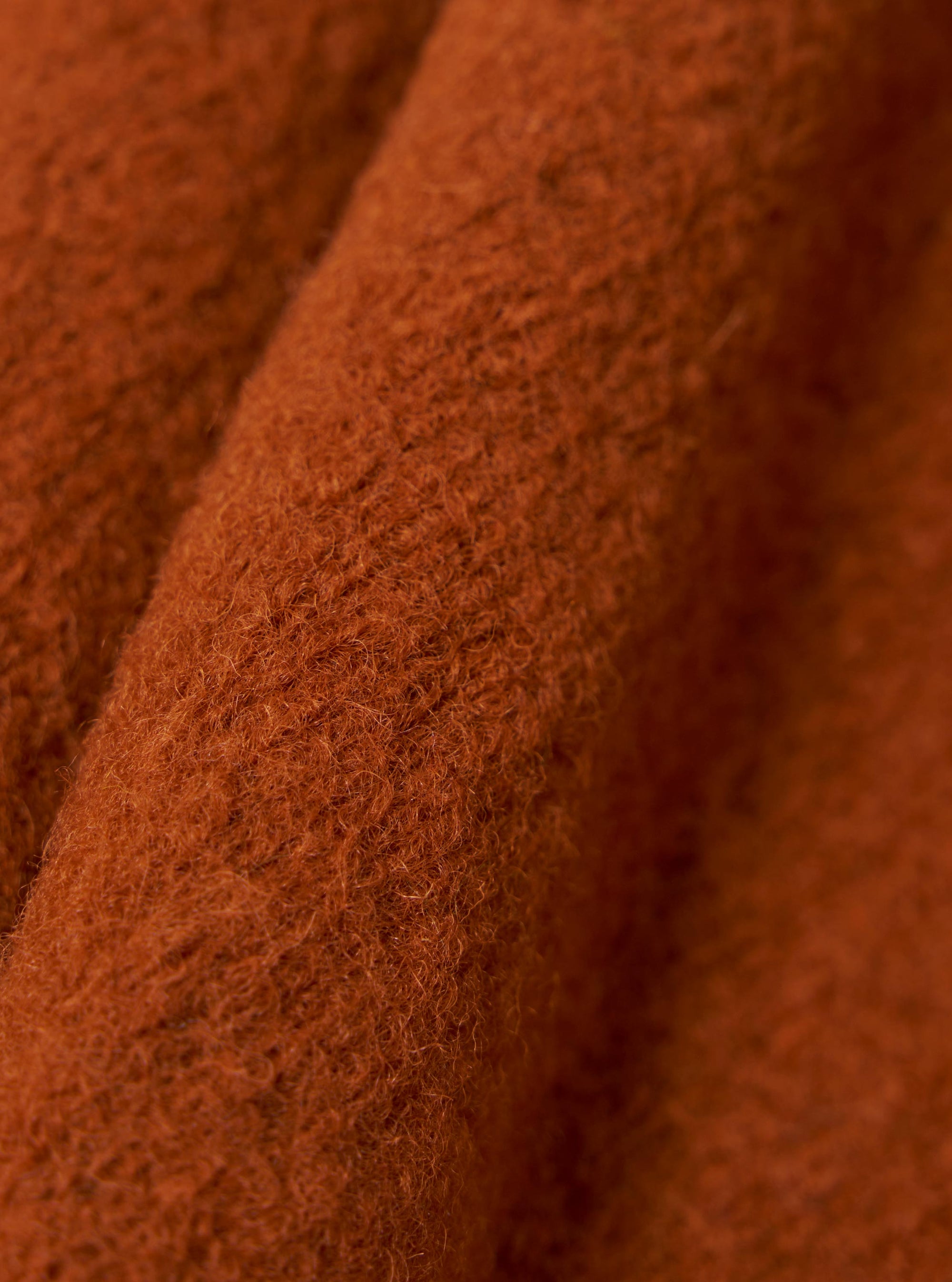 Rust Wool Fleece Zip Liner Jacket
