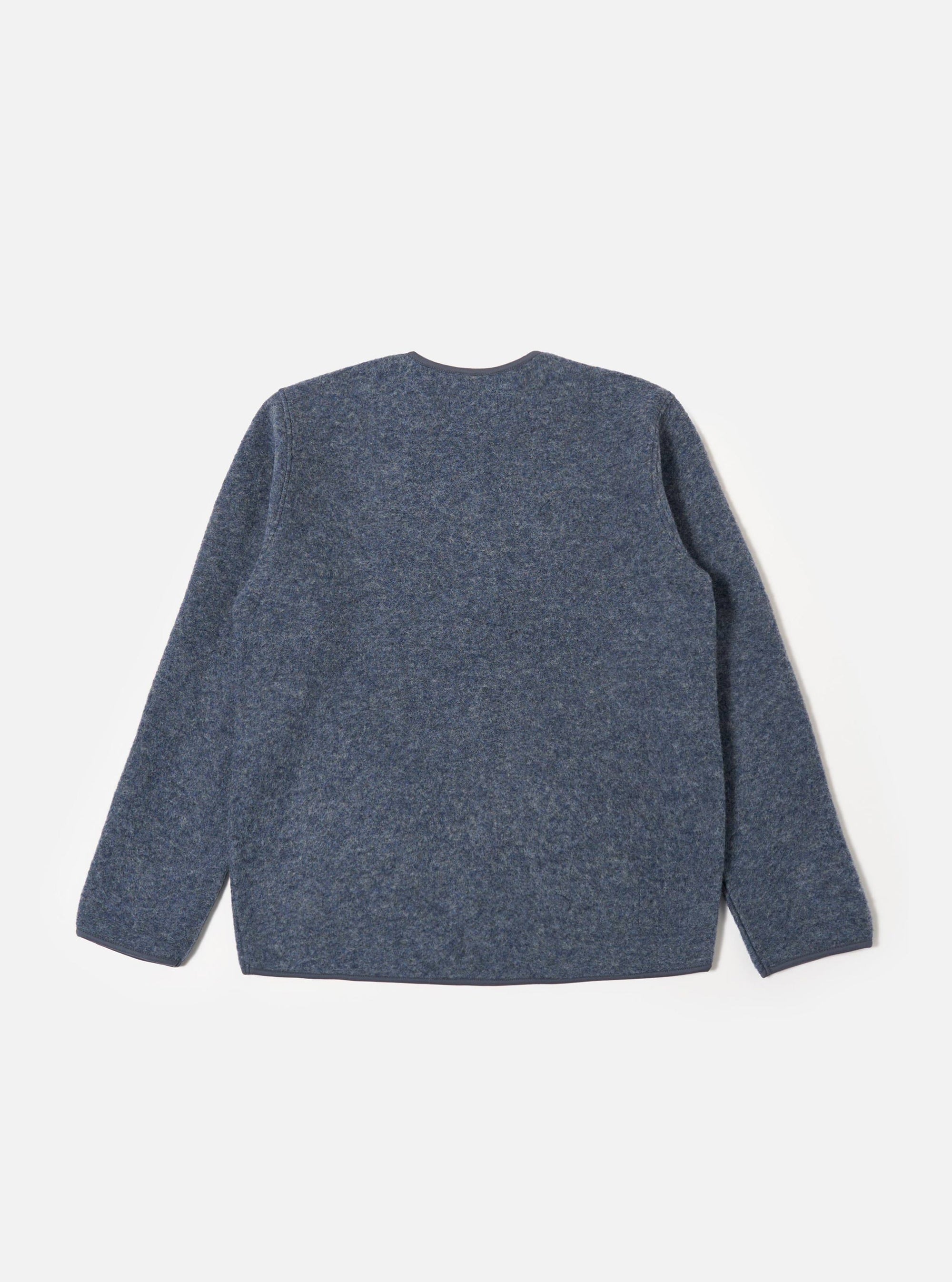 Slate Blue Wool Fleece Zip Liner Jacket