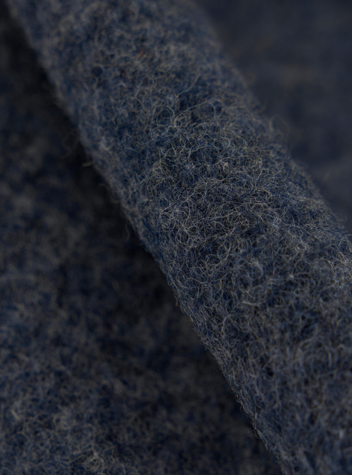 Slate Blue Wool Fleece Zip Liner Jacket
