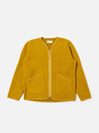 Yellow Wool Fleece Zip Liner Jacket