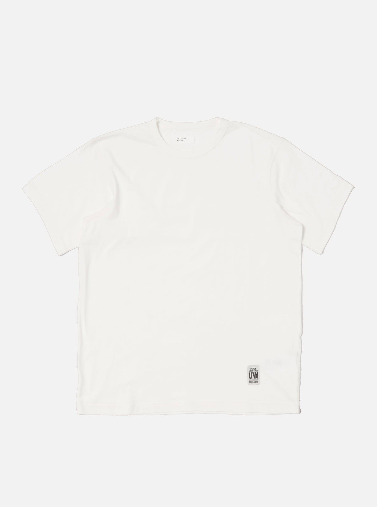 Universal Works Core Tee in Ecru Single Jersey