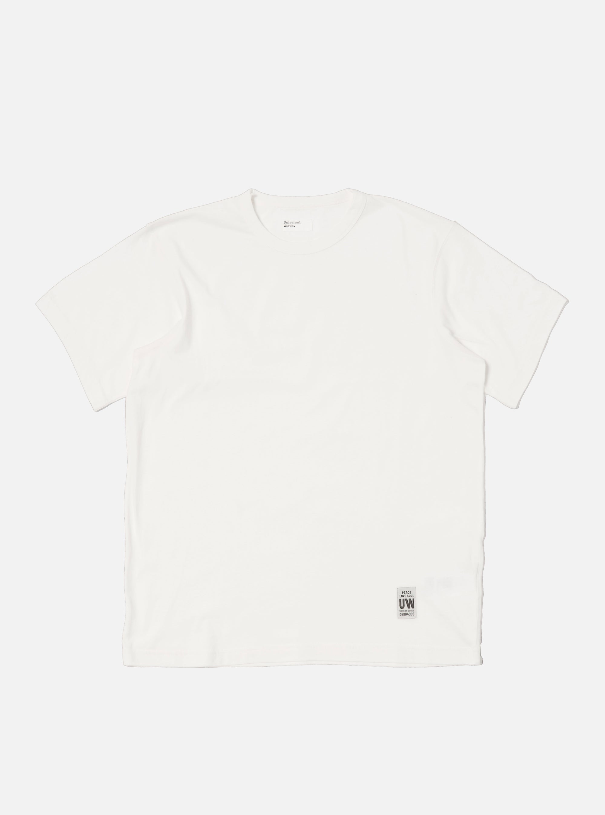 Universal Works Core Tee in Ecru Single Jersey