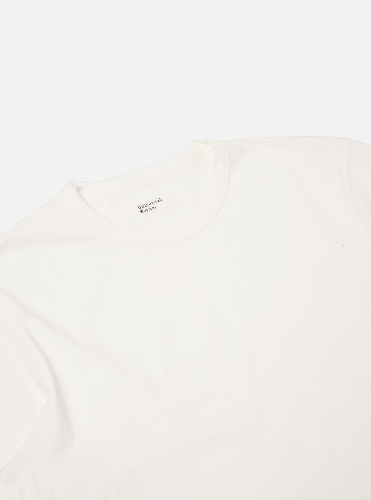 Universal Works Core Tee in Ecru Single Jersey