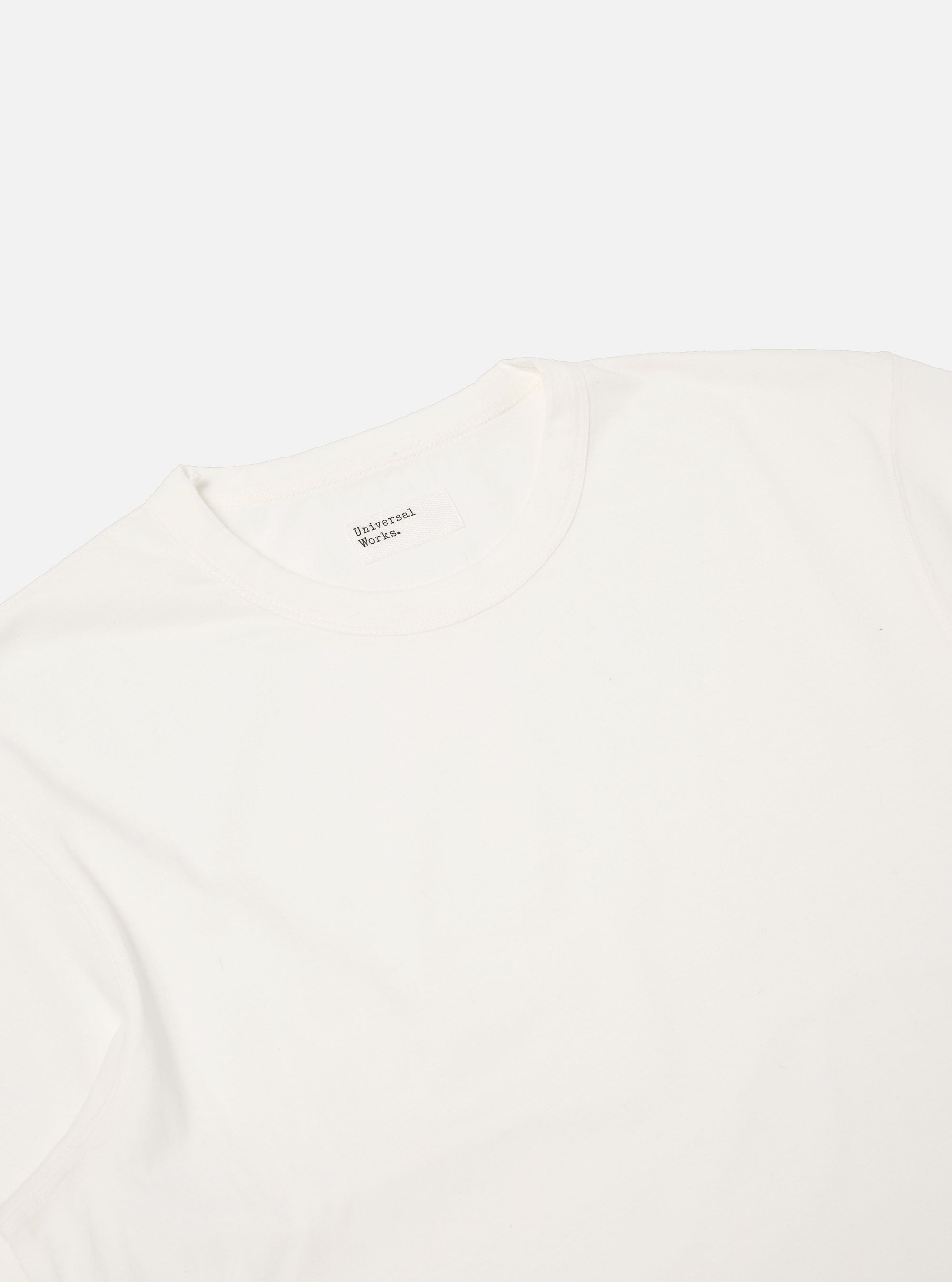 Universal Works Core Tee in Ecru Single Jersey