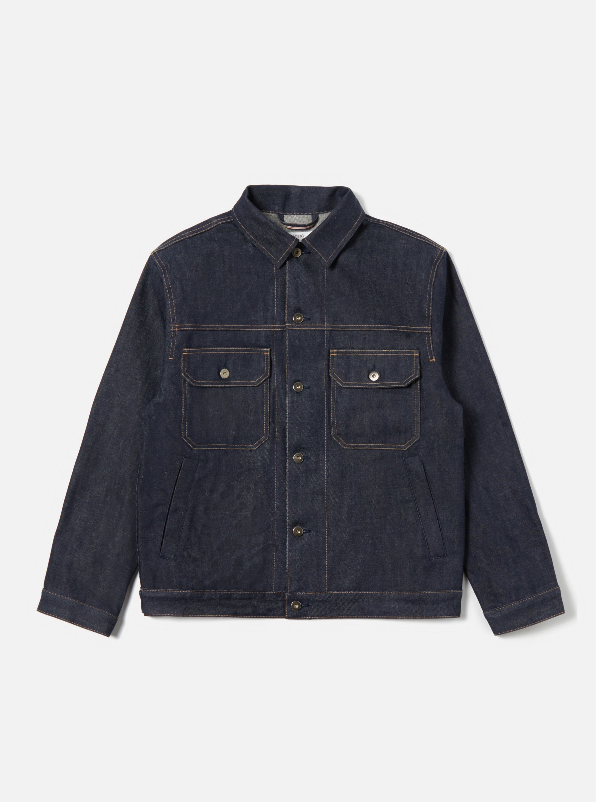 Universal Works Trucker Jacket in Indigo 13oz Selvedge Denim