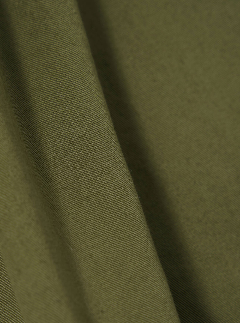 Universal Works Three Button Jacket in Light Olive Twill