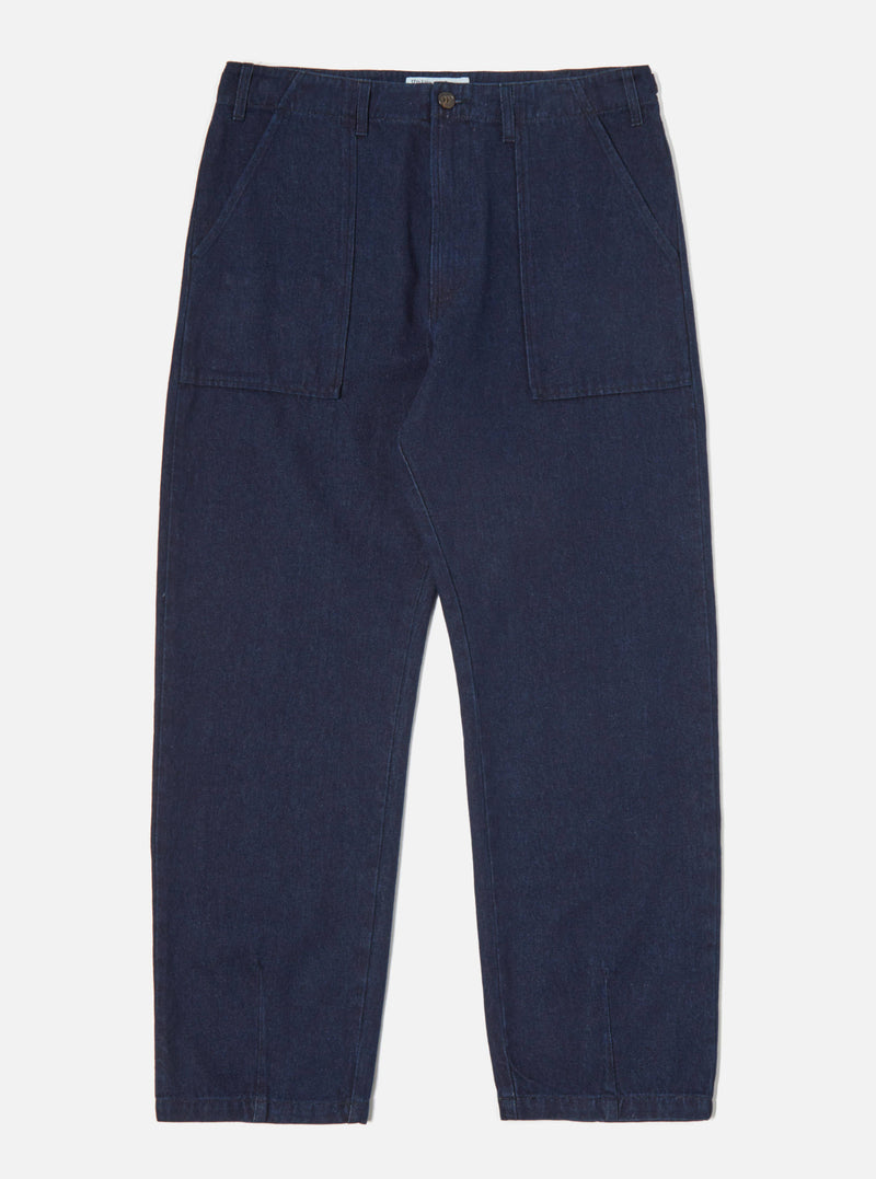 Universal Works Fatigue Pant in 11oz Indigo Denim