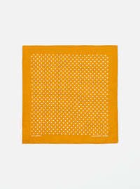 Universal Works Pocket Square in Mustard Classic Dot