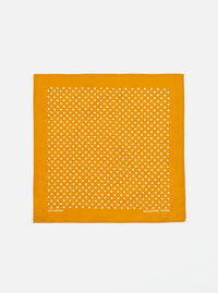 Universal Works Pocket Square in Mustard Classic Dot