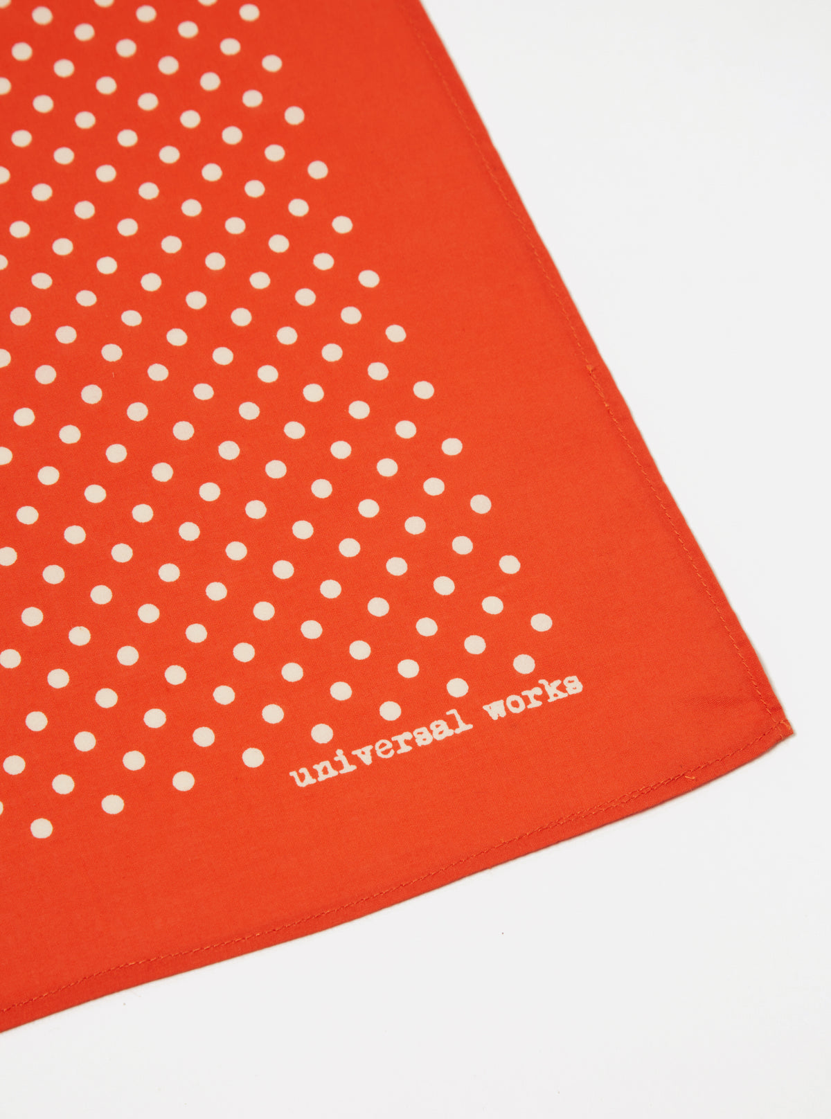 Universal Works Pocket Square in Orange Classic Dot