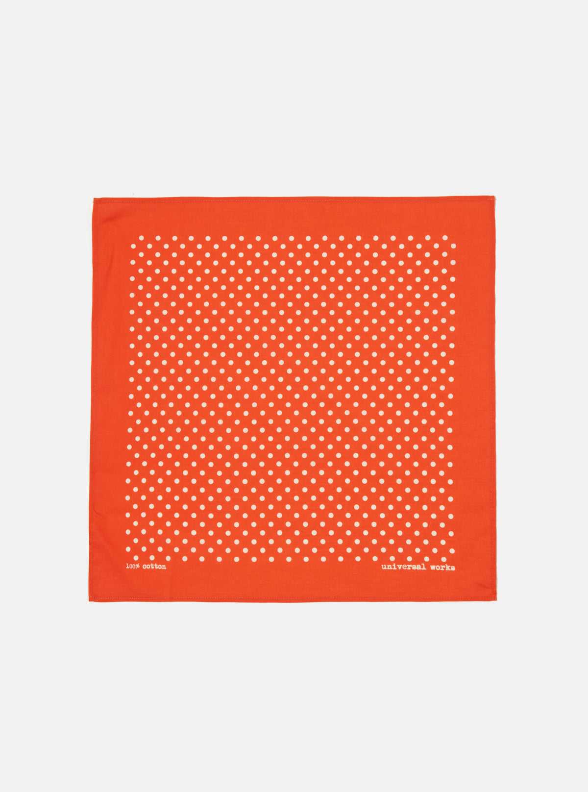 Universal Works Pocket Square in Orange Classic Dot