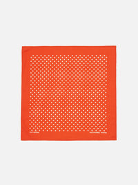 Universal Works Pocket Square in Orange Classic Dot