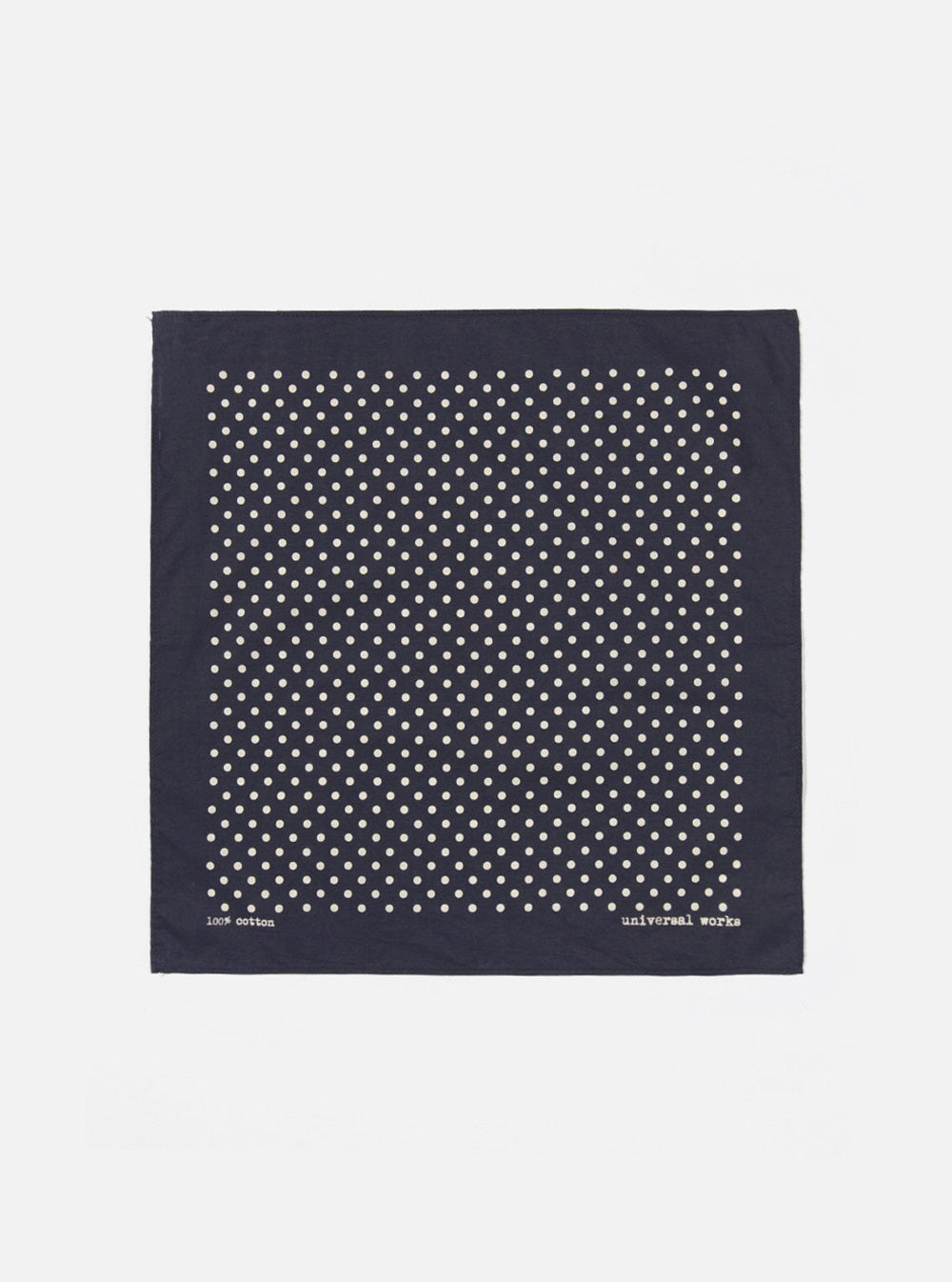 Universal Works Pocket Square in Navy Classic Dot