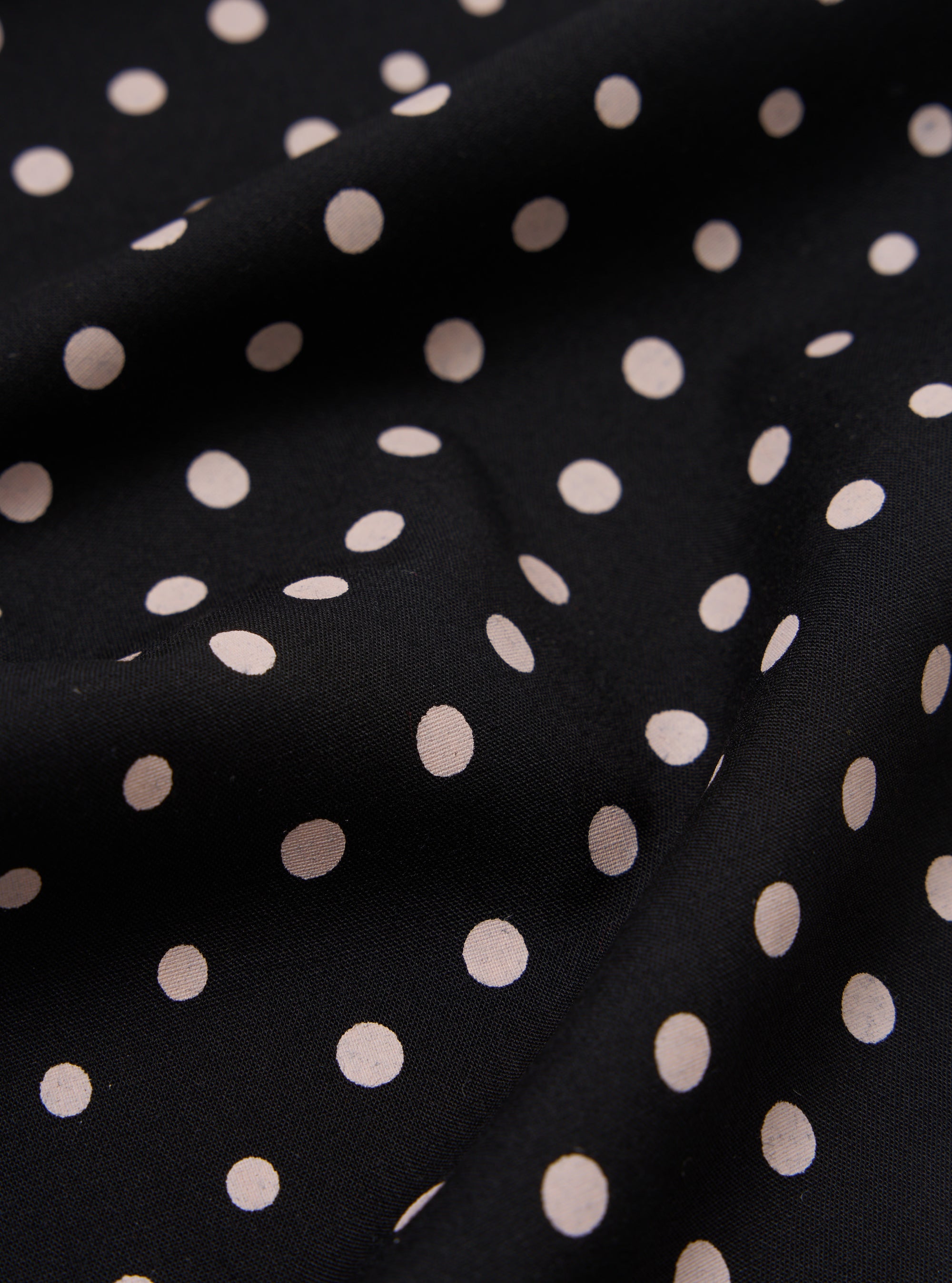 Universal Works Short Scarf in Black Dot Print