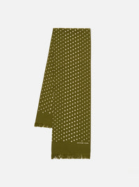 Universal Works Short Scarf in Green Dot Print