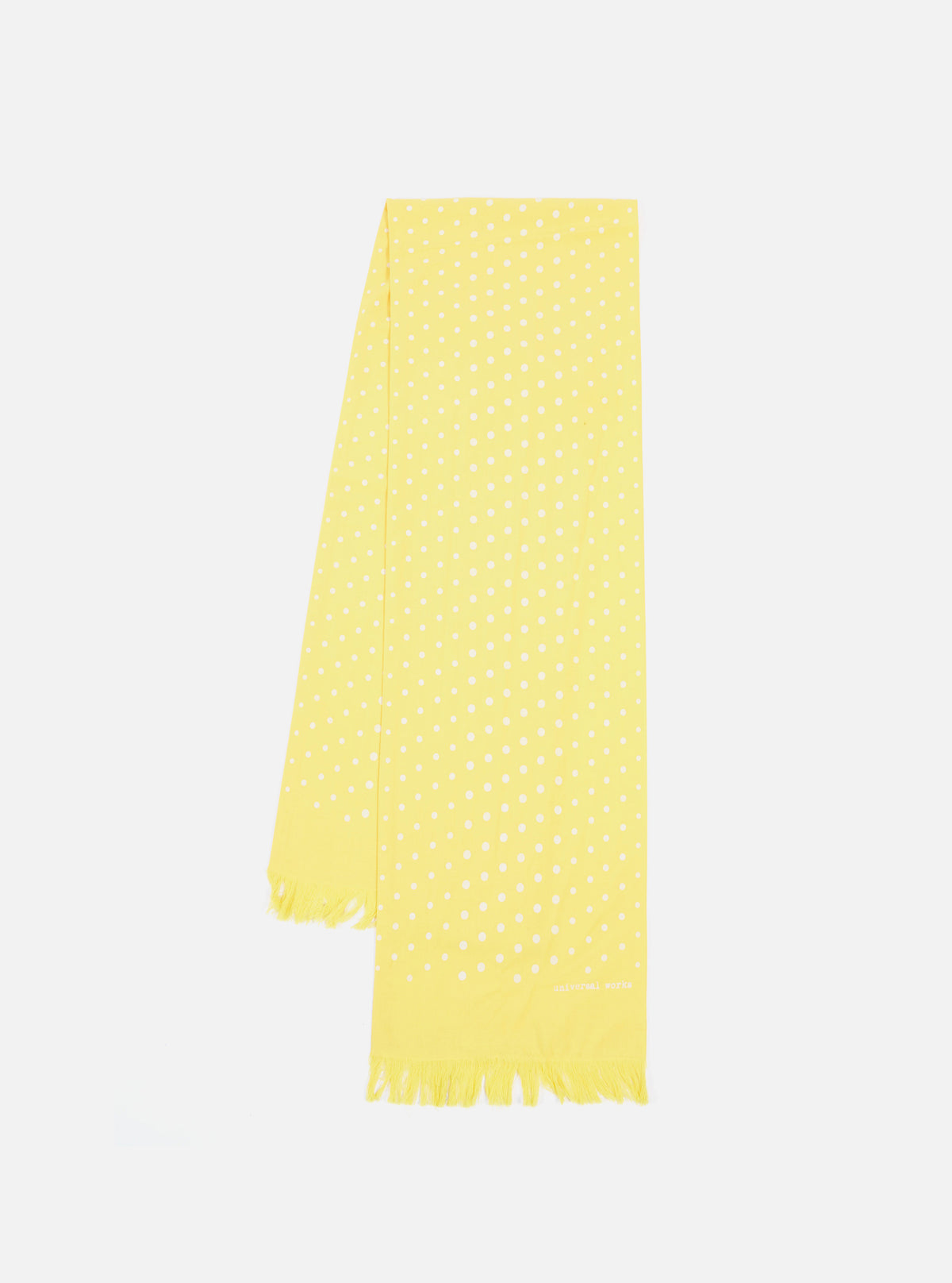 Universal Works Short Scarf in Yellow Dot Print