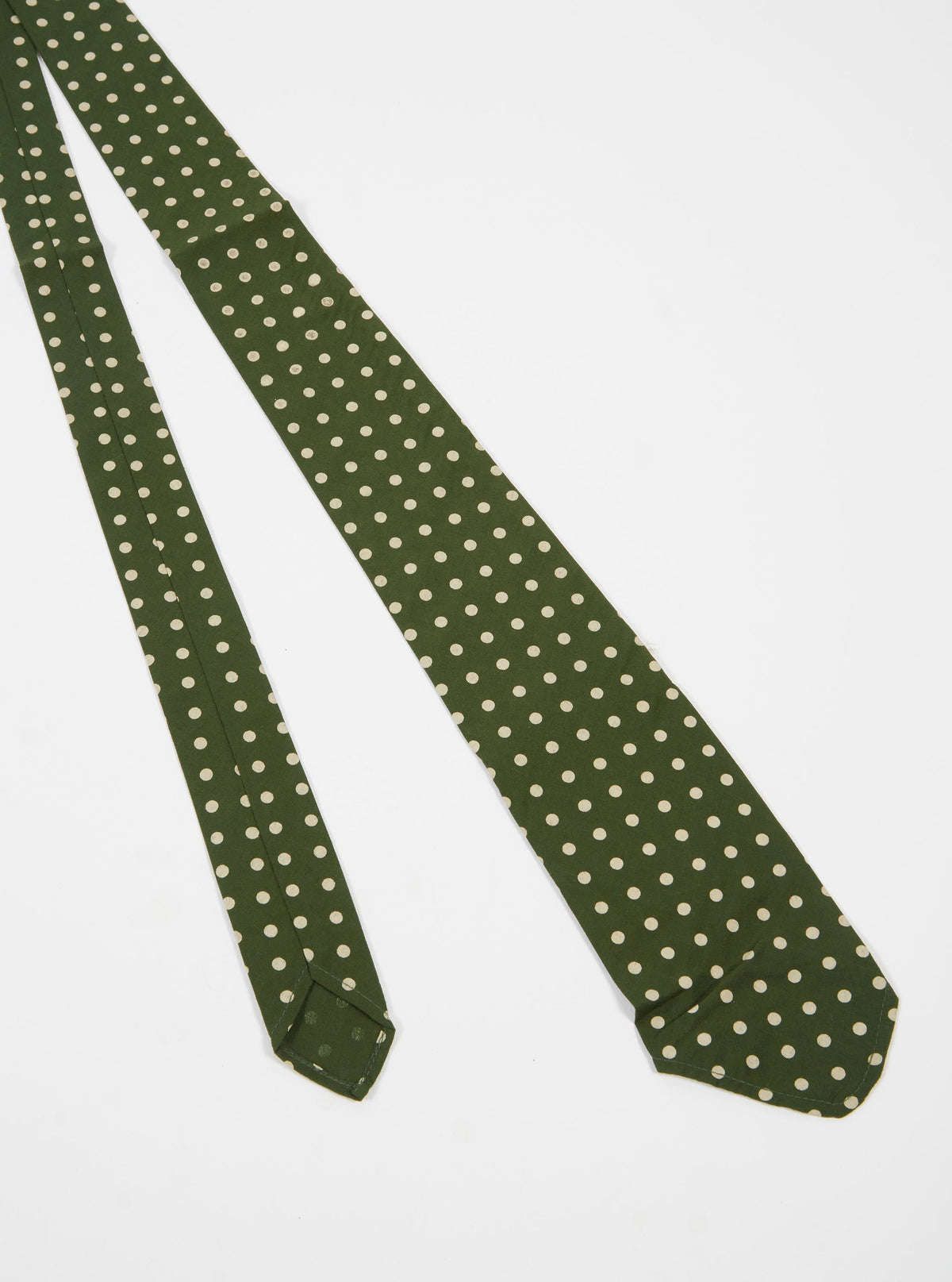 Olive Dot Print Tie