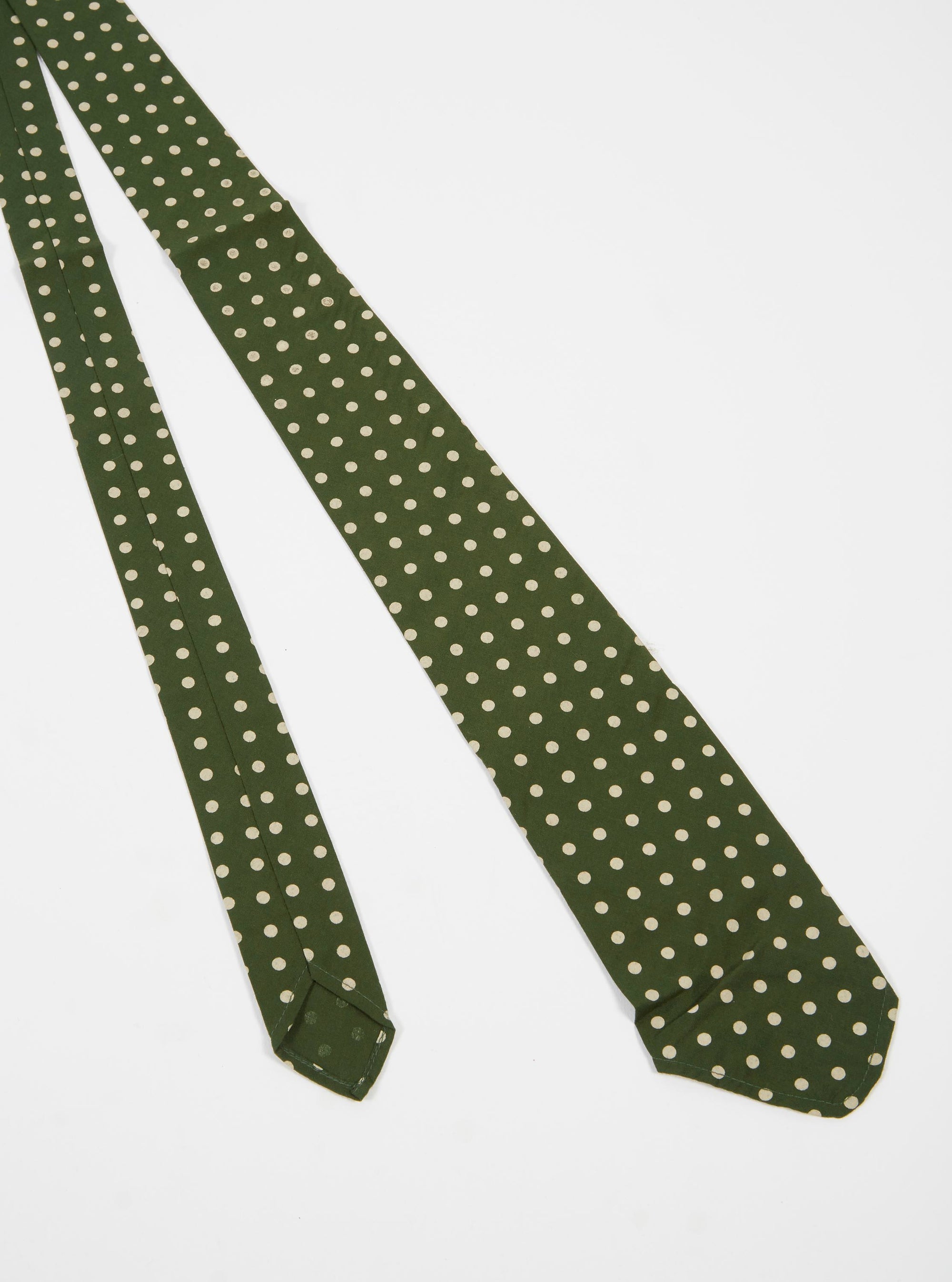 Olive Dot Print Tie