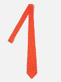 Orange Dot Print Tie