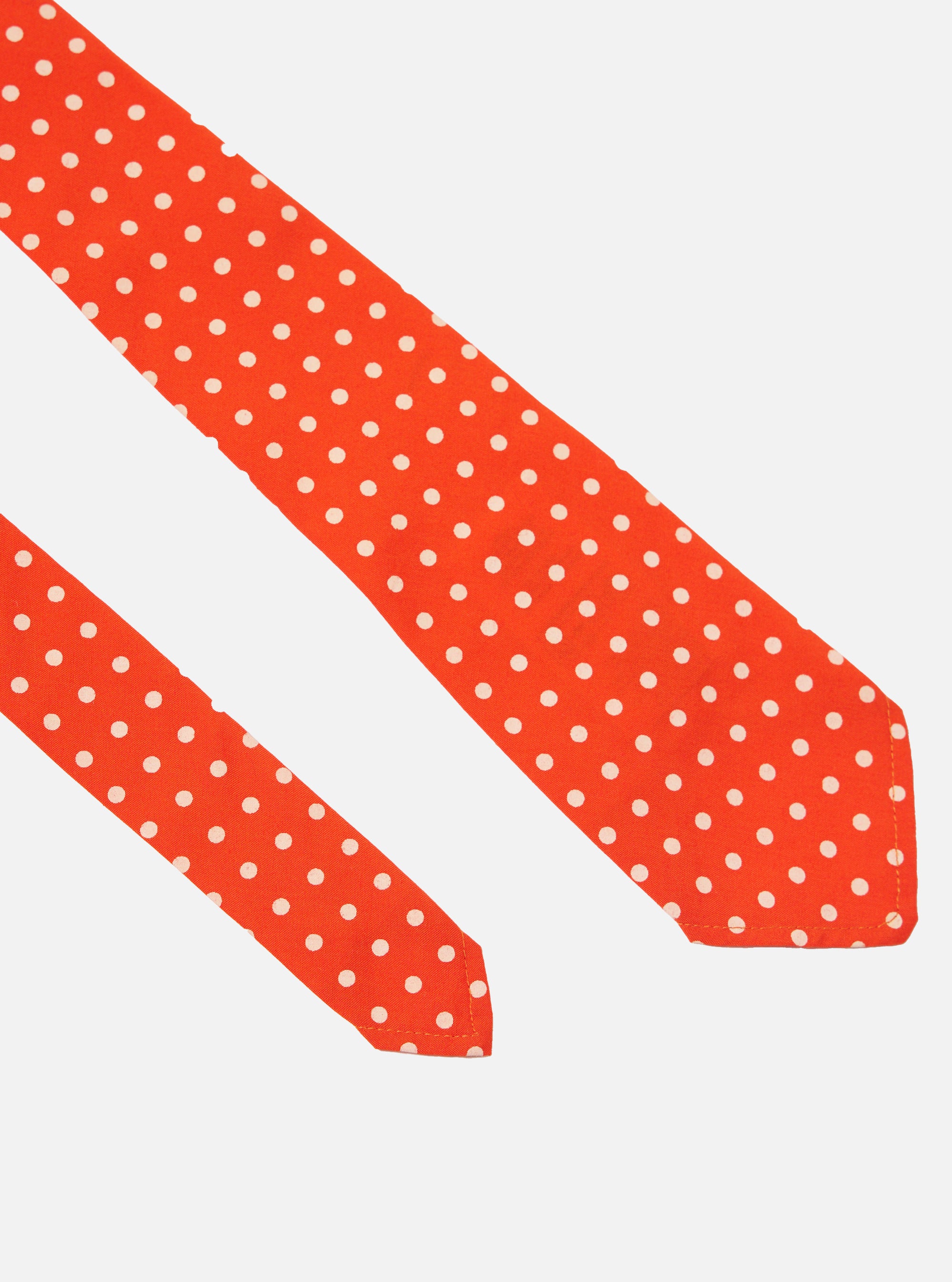 Orange Dot Print Tie