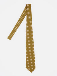 Mustard Dot Print Tie