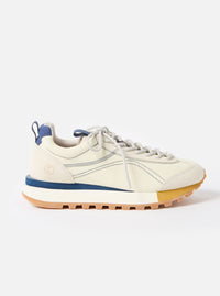 Flower Mountain x Universal Works Asuka in Ecru/Light Brown Suede/Cotton Canvas