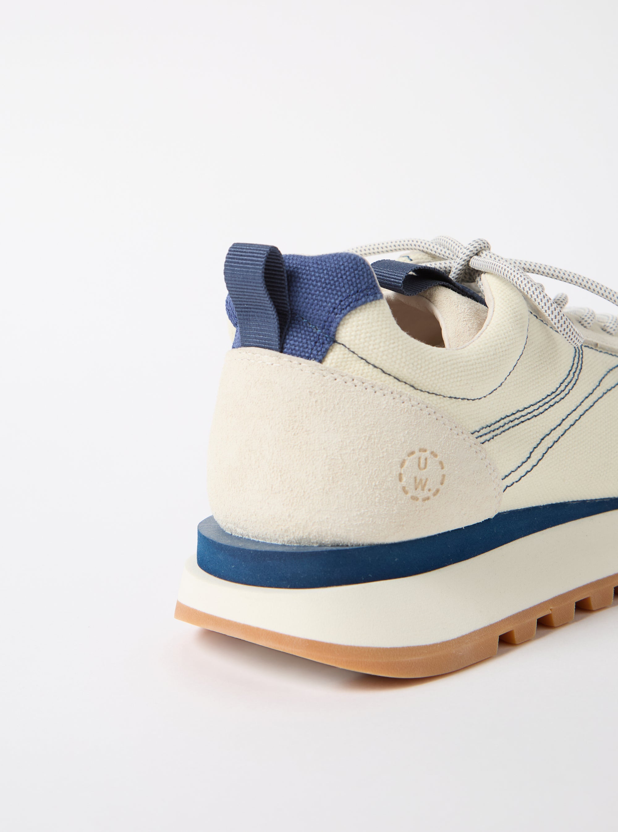 Flower Mountain x Universal Works Asuka in Ecru/Light Brown Suede/Cotton Canvas
