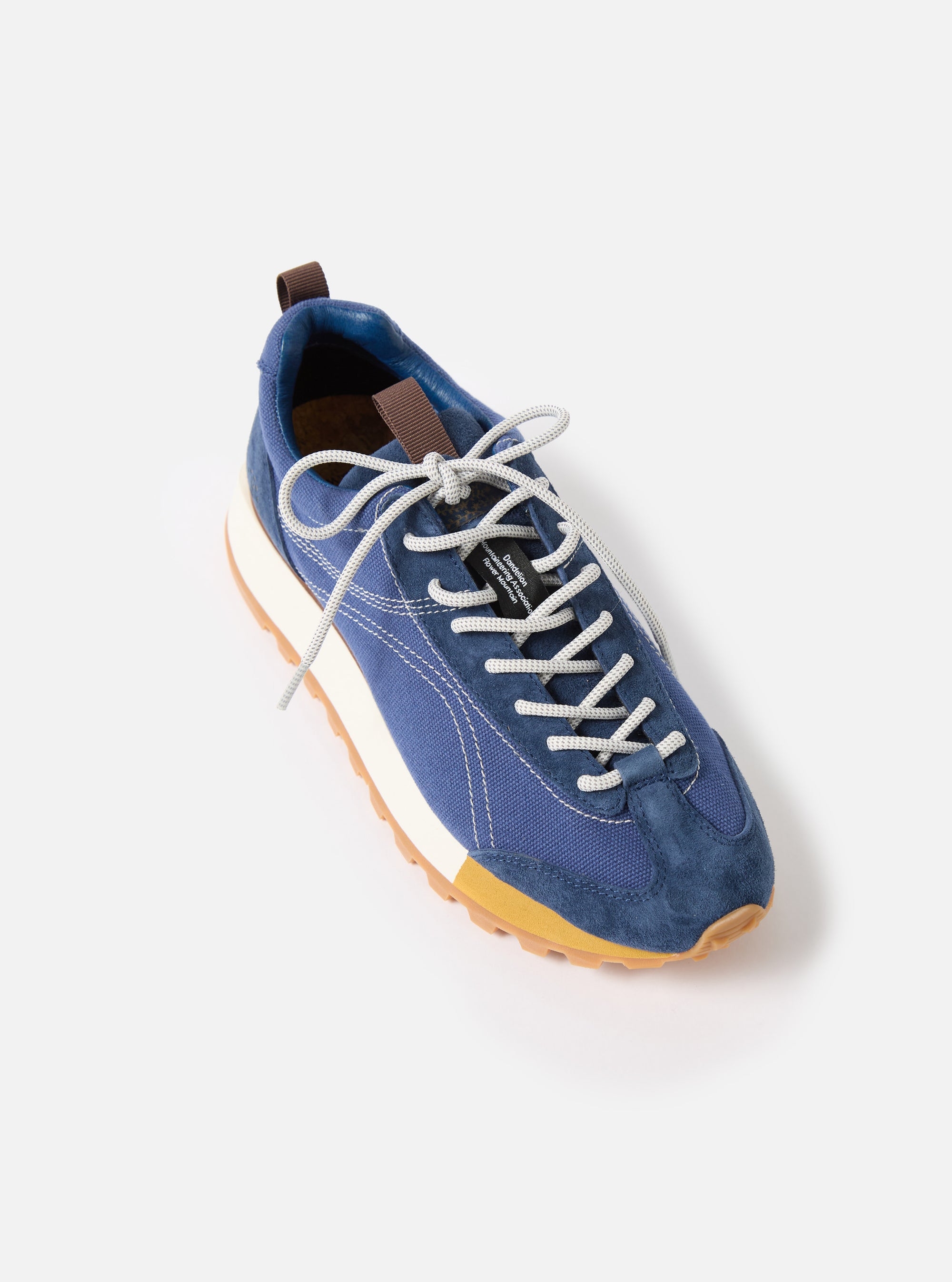 Flower Mountain x Universal Works Asuka in Navy/Brown Suede/Cotton Canvas