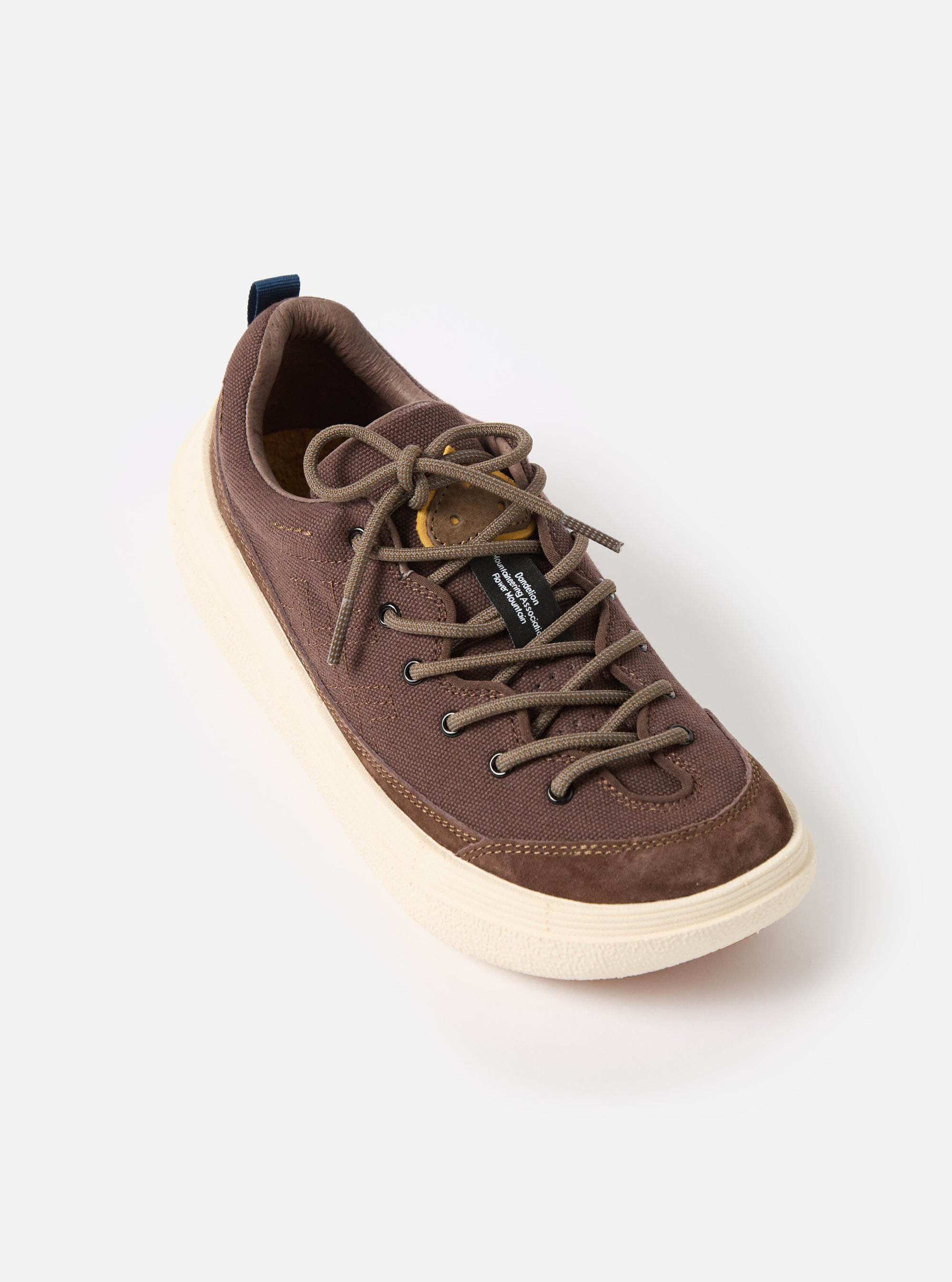 Flower Mountain x Universal Works Fami in Brown/Navy Suede/Cotton Canvas