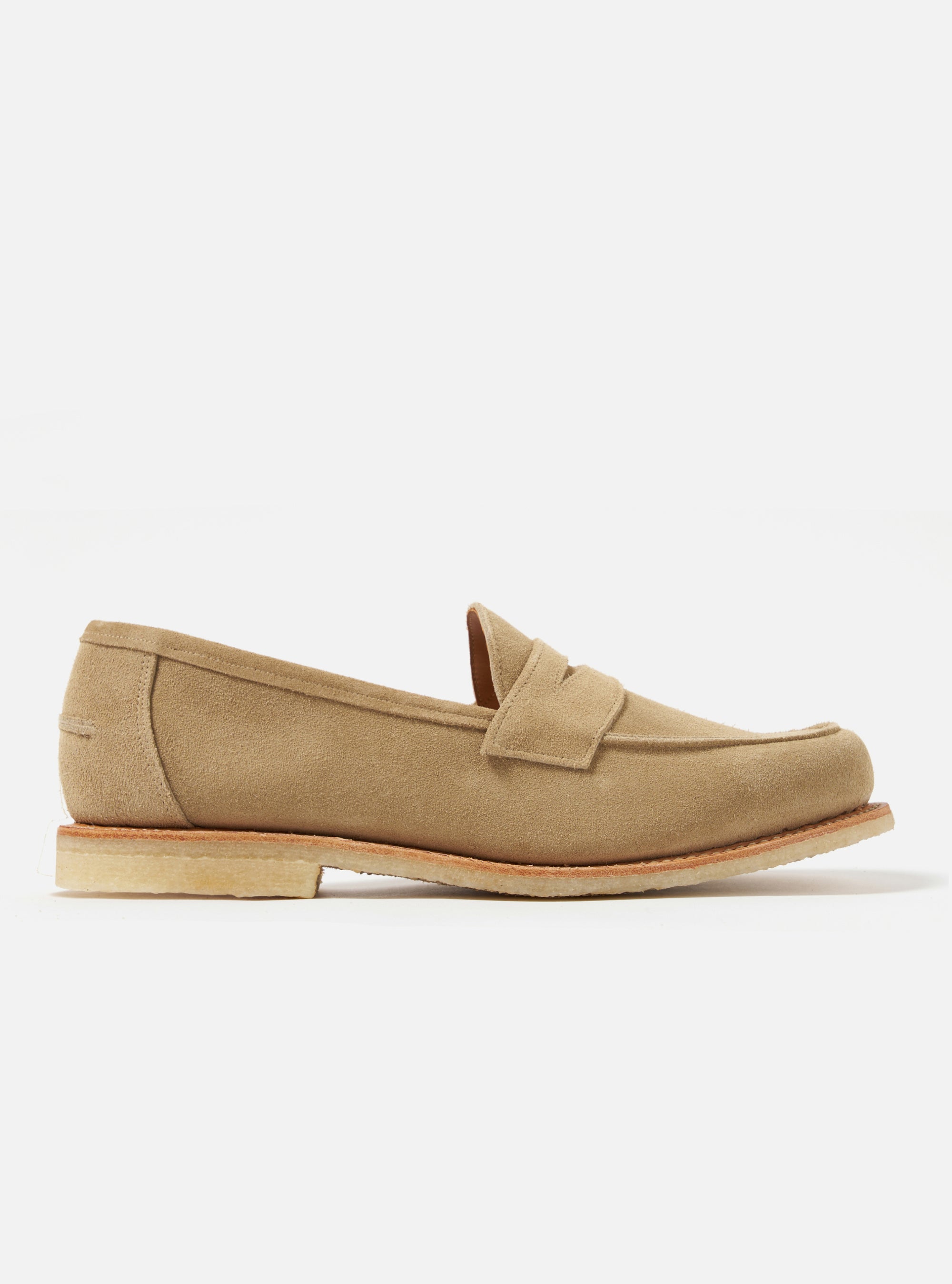 Sanders for Universal Works Edwin Loafer in Milkshake Suede