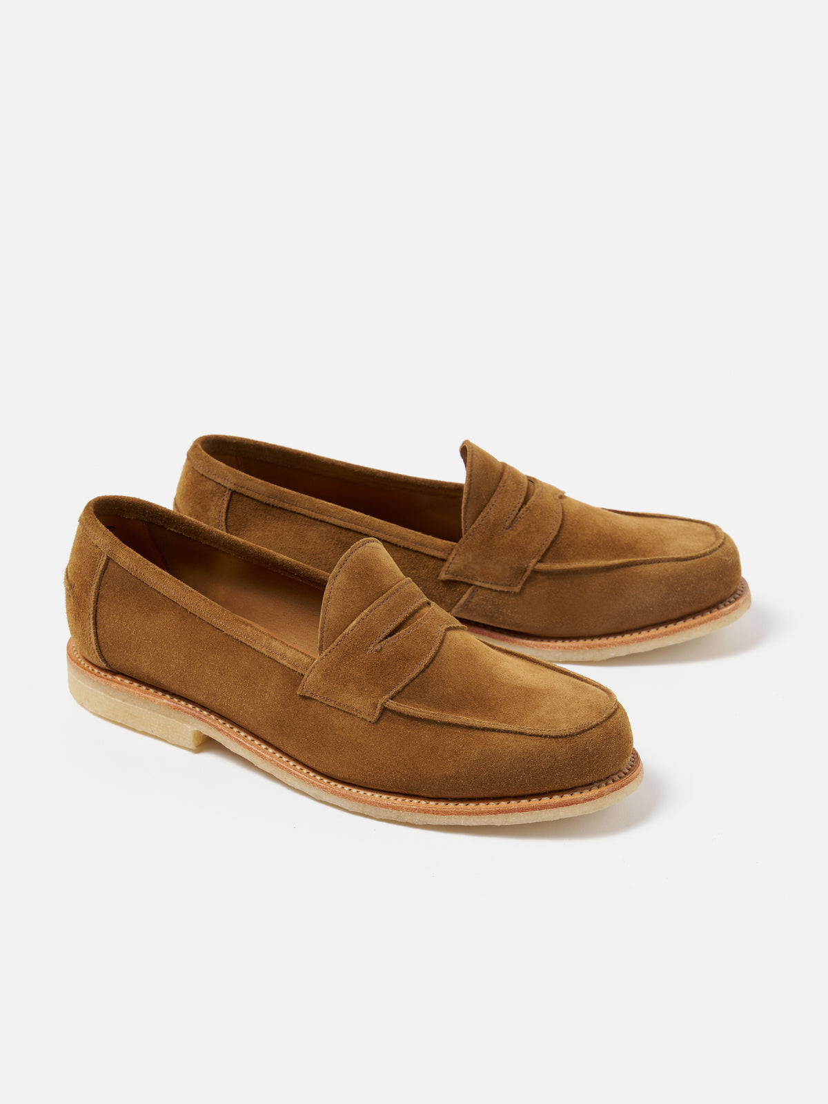 Sanders for Universal Works Edwin Loafer in Tobacco Suede