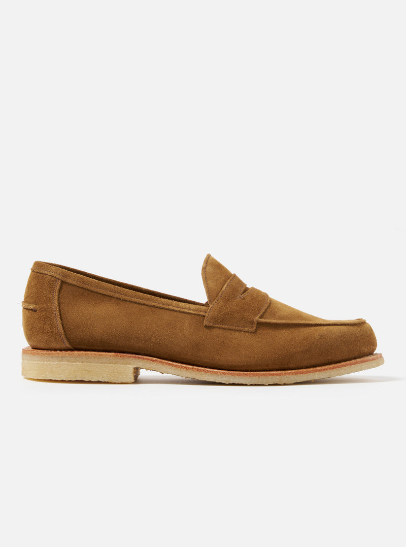 Sanders for Universal Works Edwin Loafer in Tobacco Suede