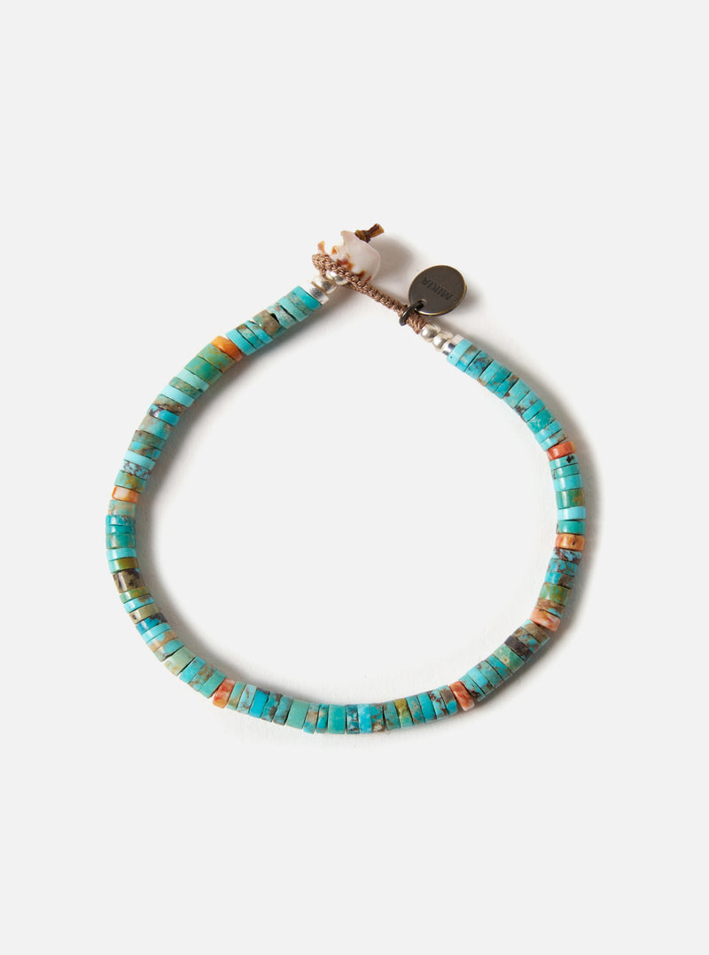 Mikia Heishi Beads Bracelet in Green Turqoise