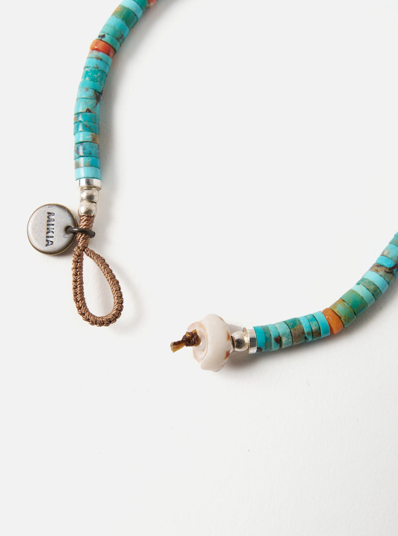 Mikia Heishi Beads Bracelet in Green Turqoise