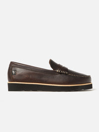 Yogi x Universal Works Rudy II in Dark Brown Tumbled Leather