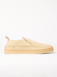 Yogi x Universal Works Hitch Loafer in Sand Brown Hairy Suede