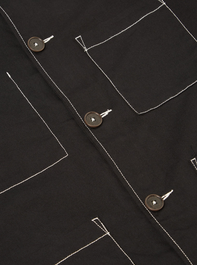 Universal Works Coverall Jacket in Black Twill