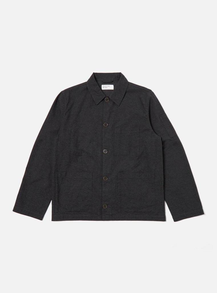 Universal Works Coverall Jacket in Charcoal Carbon Cotton
