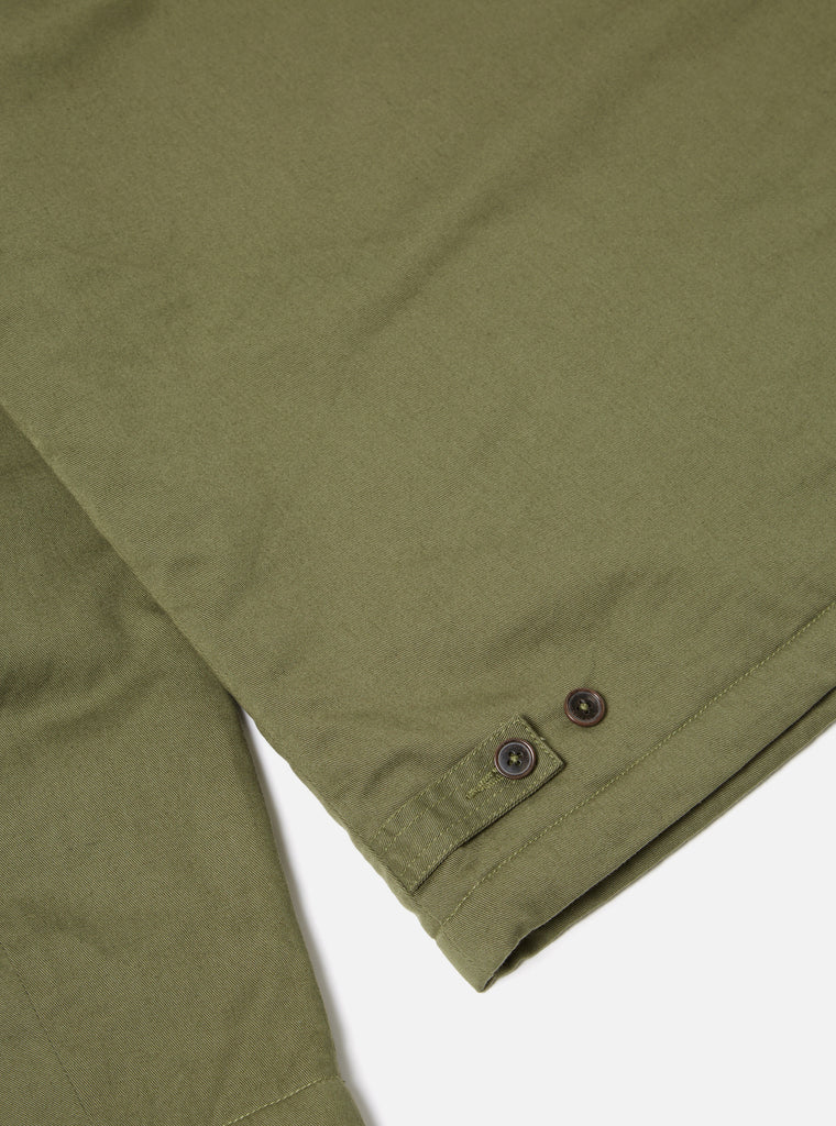 Universal Works Reversible N1 Jacket In Light Olive Twill/Sherpa