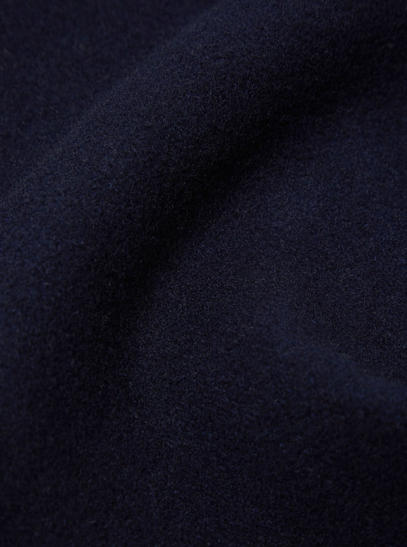 Universal Works Embroidered Newark Bomber in Navy/Sand Mowbray