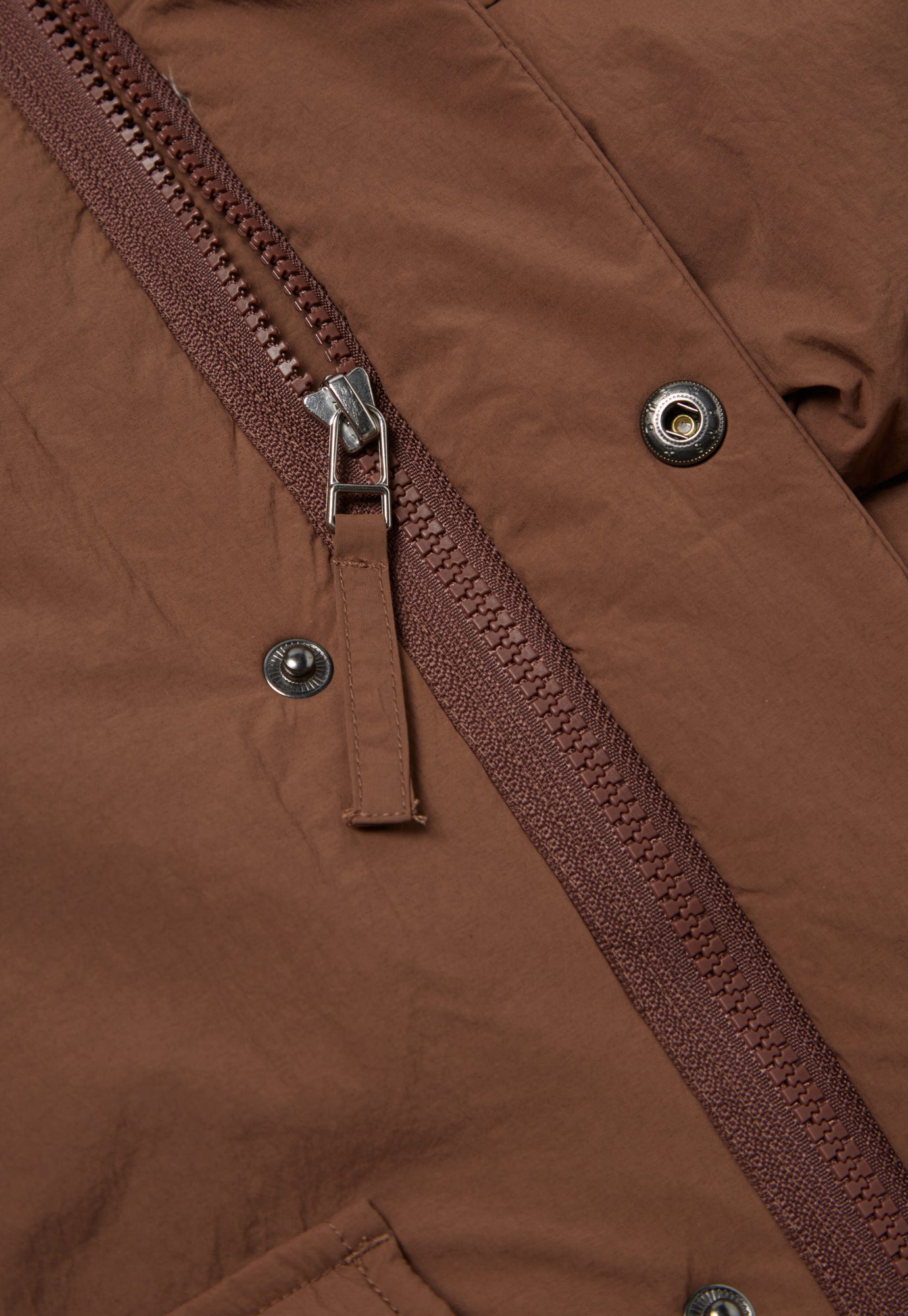 Universal Works Padded Stayout Jacket in Brown Recycled Nylon