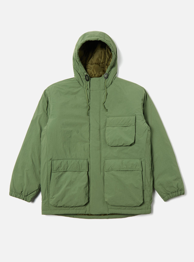 Universal Works Padded Stayout Jacket in Green Recycled Nylon