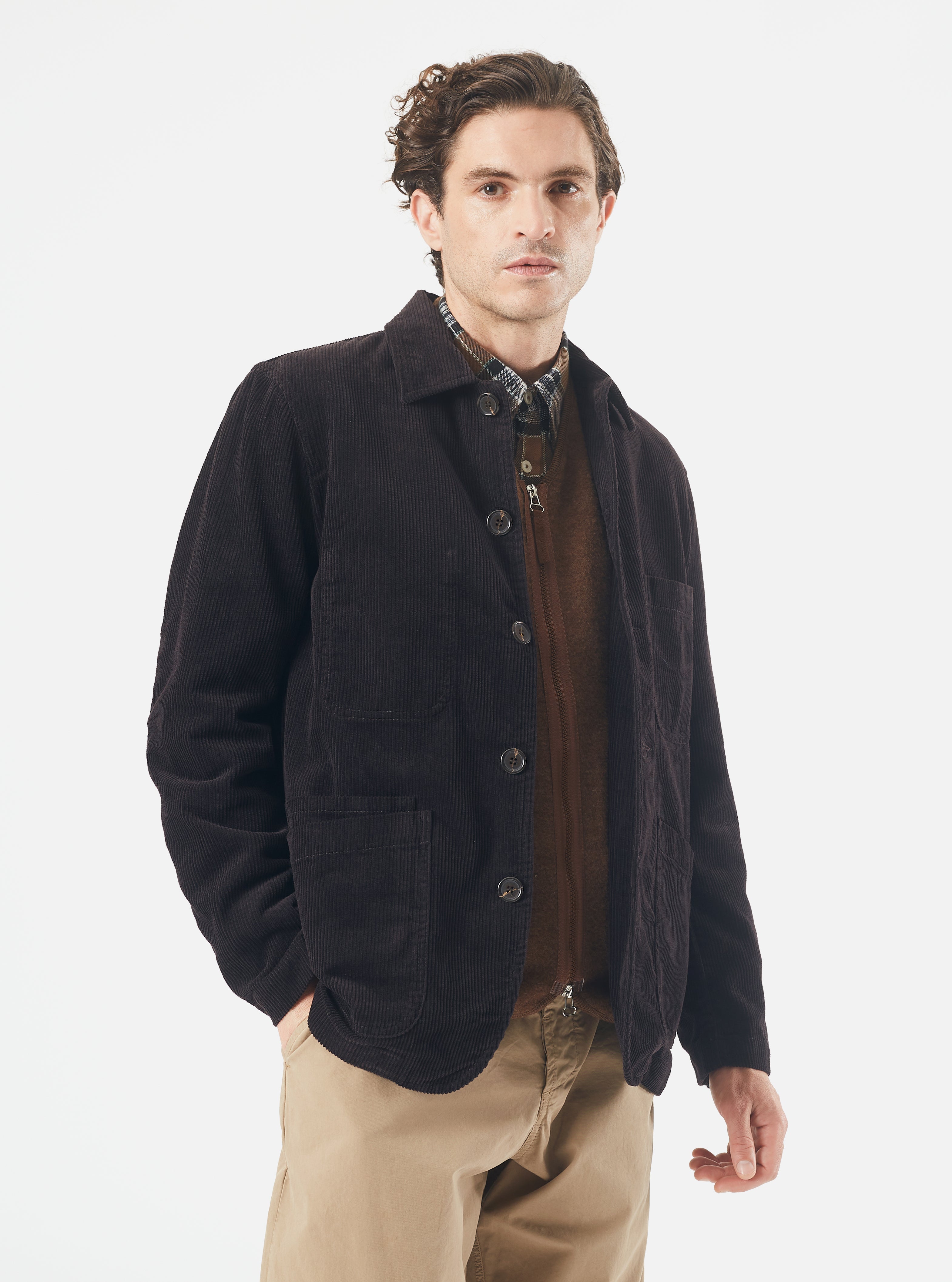 Universal Works Bakers Jacket in Licorice Cord