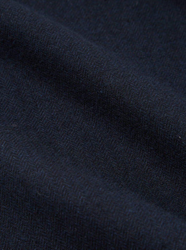 Universal Works Three Button Jacket in Navy Veta Upcycled Cotton