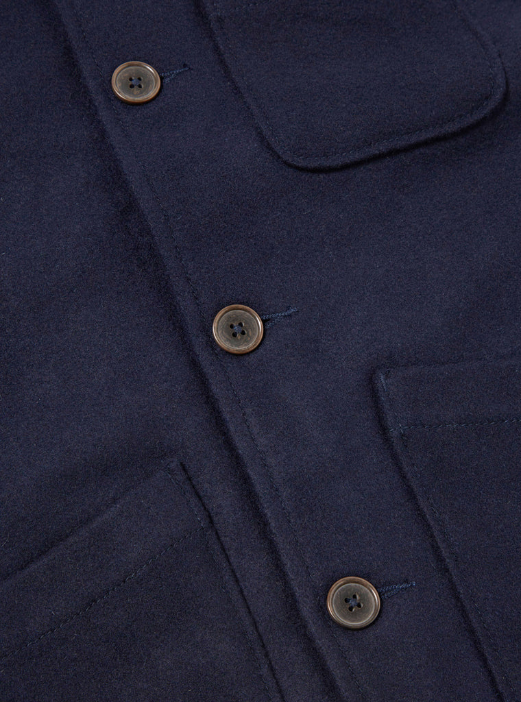 Universal Works Chore Waistcoat in Navy Mowbray