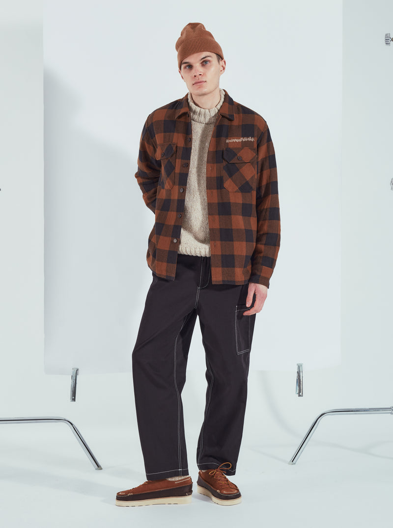 Universal Works Coverall Pant in Black Twill